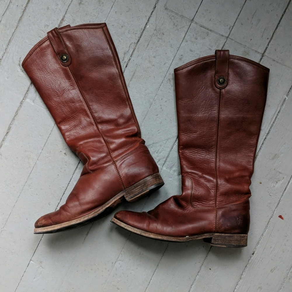 Mahogany Frye Melissa Riding Boots